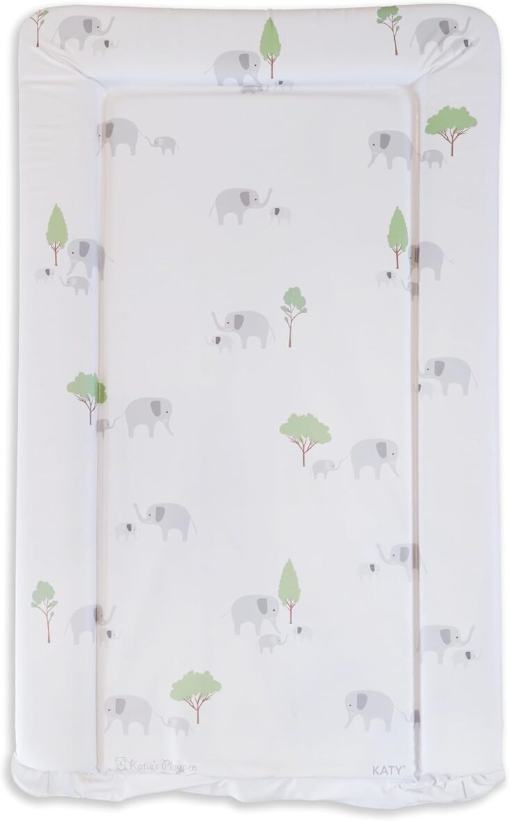 KATY Deluxe Baby Unisex Waterproof Changing Mat – Elephant Family