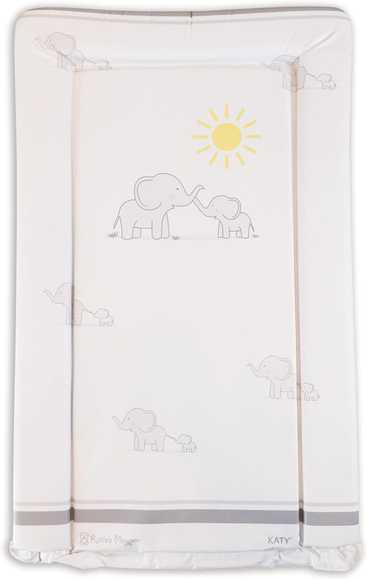 KATY Deluxe Baby Unisex Waterproof Changing Mat – Elephant Love