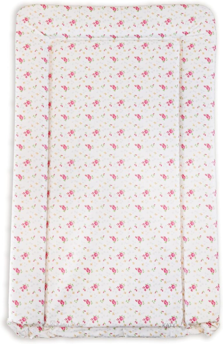 KATY Deluxe Baby Girls Waterproof Changing Mat – Vintage Roses